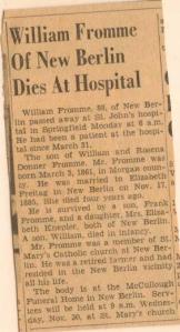 William H. Fromme Obit